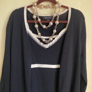 KASPER CHIC TANK WITH MATCHING LIGHTWEIGHT SWEATER